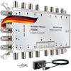 SCHWAIGER 5224 Distributore SAT Multiswitch Distributore SAT a 16 partecipanti Digitale Multiswitch a 16 Vie con Alimentazione Esterna incl. Accessori di Montaggio