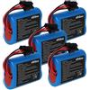 vhbw 5x batteria sostituisce Visonic 103-304742-2, 2XER18505M per sistema d'allarme (4000mAh, 3,6V, Li-SOCl2)
