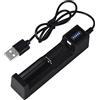 BEAHING 18650 caricabatteria a batteria, rapid charging USB caricabatteria ricaricabili Adattatore a batteria al litio con indicatore di alimentazione