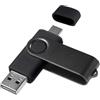 Yaxiny USB C Flash Drive 128GB 1 Stück, OTG USB C Pen Drive, USB 2.0 und USB C Flash Drive, Typ C Speicherstick für USB A+USB C Android Smartphone Metall Schwarz
