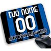 My Cust Tappetino Mouse Pad Personalizzabile gadget compatibile per tifoso neroazzurro stile maglia Calcio tuo nome e numero adatto a interista