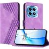OKZone Cover per OnePlus 12R 5G,Custodia a Libro in Pelle Protettiva Folio Portafoglio con Chiusura Magnetica e Slot per Carte Wallet Case Flip Cover(Porpora)