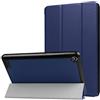 SATURCASE Kindle Fire 7 2017 custodia, Saturcase PU custodia pieghevole con supporto tablet custodia protettiva per tutti i nuovi Amazon Fire 7 Tablet (° generazione, 2017 Release) Dark Blue