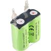 AccuCell Batteria NiMH 2,4 V 3000 mAh F1 x 2 Sub-C con attacco Faston 2,8 mm e 4,8 mm, compatibile con Zumtobel 04797088
