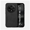 Kepuch Silklike Cover per Oppo Reno 12F 5G - Custodia Case Piastra Metallica Incorporata per Oppo Reno 12F 5G - Nero