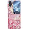 BLOTECH per Oppo Find N2 Flip Case, Oppo Find N2 Flip Cover, Hard PC Back Case Gel Rubber Bumper Shockproof Anti-Scratch Protective Case per Oppo Find N2 Flip,Little Pink Flowers