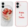 MXCUSTOM Cover Personalizzata per Apple iPhone 17, Custodia Personalizzate con Foto Immagine Testo Design Crea Le Tue [morbido trasparente TPU] (FXT-CR-P1A)