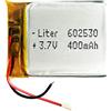 Liter energy battery Batteria 602530 LiPo 3.7V 400mAh 1.48Wh 1S 5C Liter Energy Battery per l'elettronica Ricaricabile Telefono Portatile Smartwatch Orologio GPS - Non adatto per Radiocomando 32x25x6mm (400mAh|602530)