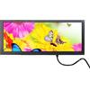 VSDISPLAY Monitor portatile allungato Bar,10.3 pollici 1920x720 850nit IPS schermo LCD,Porta video,Costruito in doppi altoparlanti,Shell in metallo con staffa