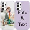 Yoedge Cover Personalizzata Custodia per Samsung Galaxy A33 5G 6,4 Personalizzato con Foto Testi Disegni Personalizza Custodia Immagine, Antiurto Viola Personalizzabili Case per Samsung A33 5G