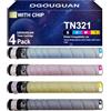 OGOUGUAN TN321 Cartuccia toner compatibile di ricambio per Konica Minolta BizHub C224 C224e C284 C284e C364 (4-Pack)