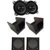 IPNOSIS Kit 2 casse XS-GTF1039 per Fiat Panda 141 dal 1986 al 2003 + 2 Box anteriori + 2 Griglie Nere da 10cm