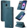 WenBaby CaseMe Cover per Huawei P smart 2018, Magnetica Cover a Libro con Slot per Schede, Custodia in PU Pelle Portafoglio per Huawei P smart 2018, Blu