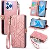 MOJIA Cover per Oukitel C65 / C65 Pro, [Anti Caduta Anti Graffio] Custodia Flip Wallet in Pelle di Alta Qualità con Porta Carte e Supporto. Rosa