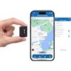 TKMARS Mini Localizzatore GPS con App GPS Tracker per Auto Moto Bambini Anziani Senza Abbonamento 1500mAh Magnetico Antifurto Posizione in Tempo Reale