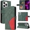 FERLAN Cover per Oppo A72/A73 5G/A92S/Reno4 Z, Premium PU Pelle Custodia, Magnetica Carta Fessura Portafoglio Case, Cover Flip Cavalletto Custodia [Slot Cart] [Supporto Stand] - verde