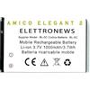 Generico Batteria per Brondi Amico Elegant 2, capacità 1000mAh, prestazioni pari all'originale, batteria compatibile con Brondi amico Elegant 2 BL-5C