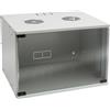 HMF 65707-07 Armadio rack 19 pollici, Armadio di rete | 7 U | 400 mm di profondità | porta in vetro | grigio chiaro