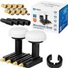 HB-Digital Opticum - Set LNB monoblocco HB-DIGITAL, 0,1dB,| LNC Direkt 2 Sat Astra 19,2° Hotbird 13°, Full HD TV 3D Ultra HD 4K, guaina in gomma e spina F dorata