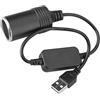Ralondbey Adattatore USB da 5 V a 12 V USB maschio a 12 V femmina per accendisigari auto presa convertitore di potenza per registratori di guida