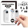 Zeerkeer Mini Action Cam 4K Sport Camera portatile impermeabile Videocamera con clip di rotazione a 360° Telecamera POV Cam con Magnetica Mini Camera per vlogging ciclismo moto animali bambino Audio e Video
