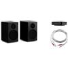 Tone Factory Tone Stereo Set S - Bundle: Tone Amp S + Tone Speaker S + Tone Speaker Cable - 2×40W Bluetooth AptX HD, Bass reflex, Handmade in Europe (Nero)