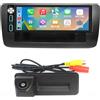Dynavsal Autoradio Android con GPS Navigation WiFi, Bluetooth, Phone Mirrorlink + HD visione notturna telecamera di ricambio per Audi Q3 A1 8X 8U 2011-2018 / 8U1035670D 8XA035193A