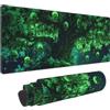 Yealedee Tappetino per mouse con teschio e albero, grande, XL, con bordi cuciti, per gamer, casa, ufficio, 80 x 30 cm