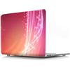 JZ Colorata luce a flusso cristallo Hard Shell Caso per MacBook Pro 15 inch (A1990 A1707, 2019-2016 Release),Pad antiscivolo, ultra sottile e leggero - Red