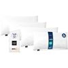 LILENO HOME Cuscino 40 x 80 cm - Set di 4 Cuscini Rigidi con Imbottitura da 650g - Cuscino Decorativo Lavabile fino a 95° per Letto e Divano con Cerniera per Regolazione