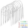 AMANDELIZABE Ferri 'circolare' in acciaio inox, 120 cm, 9 pezzi, 2,5-10,0 mm, set per sciarpe, maglioni, coperte