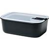 Mepal - Contenitore per alimenti EasyClip - Barattolo con coperchio e chiusura a scatto - Adatto per microonde, forno a vapore, frigorifero e congelatore - 1000 ml - Nordic black