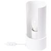 SOLLUX lighting Lampada Da Scrivania Lampada Da Comodino Di Acciaio 1 Paralume 10 x 10 x 21 cm Bianco Flash