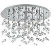 Ideal Lux Neve PL8 - Cromo Lampada da Soffitto, Metallo, Cromo, Ø 40.5 x H 31.5 cm, alogena