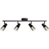 Philips Palms Spot, 4 faretti, 25W, attacco GU10, lampadina non inclusa, Grado di Protezione IP20, Nero