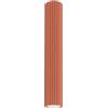 SOLLUX lighting Lampada Da Soffitto Faretto Da Soffitto In Alluminio 1 Paralume 6,5 x 6,5 x 40 cm Karbon Ocra Rossa