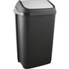 keeeper Pattumiera con Coperchio Basculante, 50 L, Swantje, Grigio Grafite