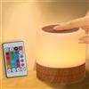 ERUN Luce notturna per bambini, piccola lampada da scrivania ricaricabile tramite USB, 13 colori RGB e 4 luminosità e 1 telecomando, lampada da tavolo senza fili da comodino touch, lampada da notte