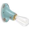 Ferroluce Retrò Minimal Applique Vintage E27, 77.0 W, Azzurro Lucido, 14x11x9 cm