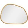 HOMCOM Specchio da Parete Moderno con Bordi Irregolari, Specchiera con Cornice in Legno per Camera, Soggiorno, Ingresso, 80x60 cm