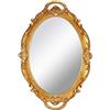 YCHMIR - Piccolo specchio da parete vintage ovale da appendere, color oro, 36,8 x 25,4 cm