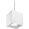 SOLLUX lighting Quad 1 Lampada a sospensione | Design moderno con paralume rettangolare | In alluminio con lampadina GU10 sostituibile, 1 x 40 W | Bianco, 10 x 10 x 110 cm