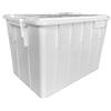 Mobil Plastic - Cassa Alimentare 60 Litri con Coperchio - Food Box, Plastica per Alimenti, Impilabile, Colore Bianco