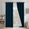CYCMACO Tende Per Interni Lino 2 Pezzi, 140x260cm, Tenda Termica Isolante Freddo E Caldo, Tende Insonorizzanti, Moderne Coprente Tenda Con Anelli, Per Soggiorno Camera Da Letto, Verde Scuro
