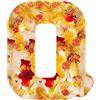 Generic Lettera luminosa notturna in resina floreale | Lettera D personalizzata lampada | Lettere in resina con pressato con luce LED | Decorazione luminosa per camera da letto soggiorno