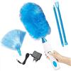 Marbeine Spin Duster - Piumino elettrico multifunzione a batteria, 360 gradi, rotante e motorizzato, spazzola di pulizia ricaricabile