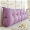 LJQAIZYL Cuscino Testata Letto Singolo/Matrimoniale 140/160 Cuscino Schienale Letto Cuscino Cuneo da Lettura Per Divano Imbottito Sfoderabile Triangolare Cuscini Grandi per Testiera Letto (70X20X50cm,Purple)