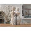 Generico Moderna Scultura Decorativa Famiglia in PLA, Statuette Minimaliste, Arte Contemporanea per Casa, Decorazione 3D Stampata, Regalo Personalizzabile (Genitori con 1 figlio)