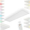 hofstein Pannello a soffitto LED Montalba, pannello dimmerabile in metallo e plastica in bianco, plafoniera con cambiacolori RGB e telecomando, 1 x LED 40 Watt, 2700-6200 K, max. 4000 Lumen