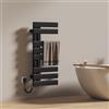 EMKE Scaldasalviette Elettrico da Bagno 850 x 400 mm,Portasalviette Riscaldato Elettrico, Nero 230W, Scaldasalviette Elettrico con Controllo Intelligente della Temperatura